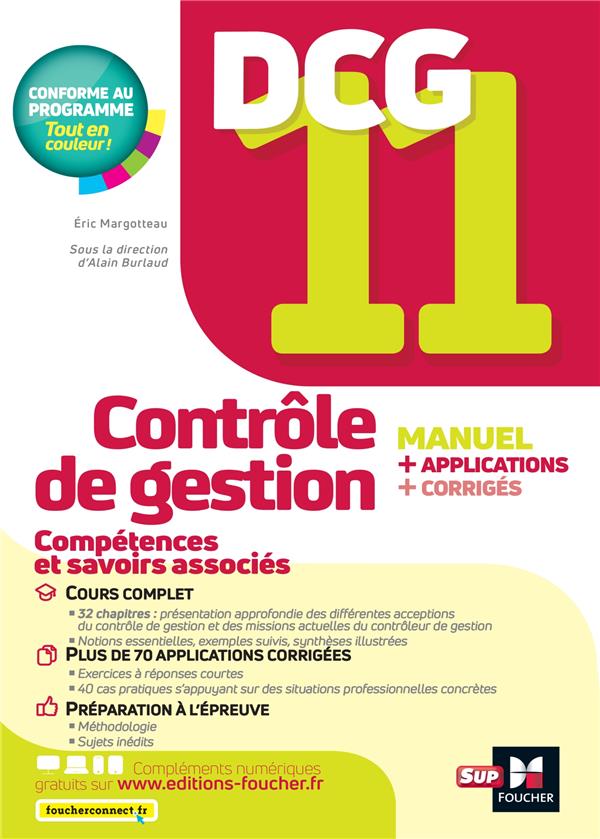 DCG 11 : contrôle de gestion ; manuel + applications + corrigés (édition 2023/2024)