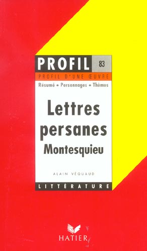 Lettres persanes, de Montesquieu