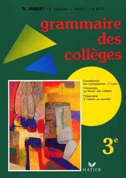 Grammaire des colleges 3e