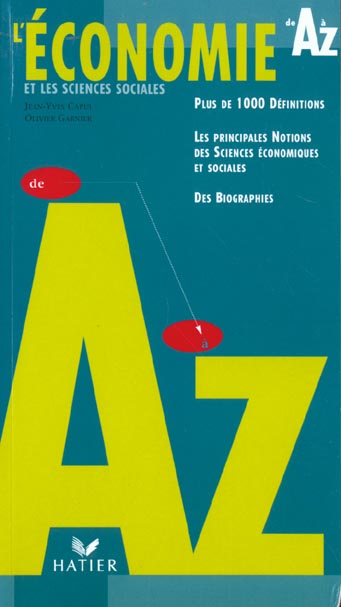L'economie et les sciences sociales de a a z - edition 97
