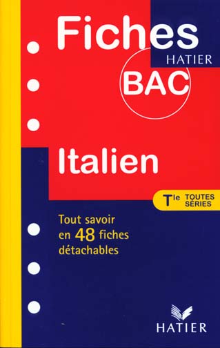 Fiches pour le bac italien toutes series