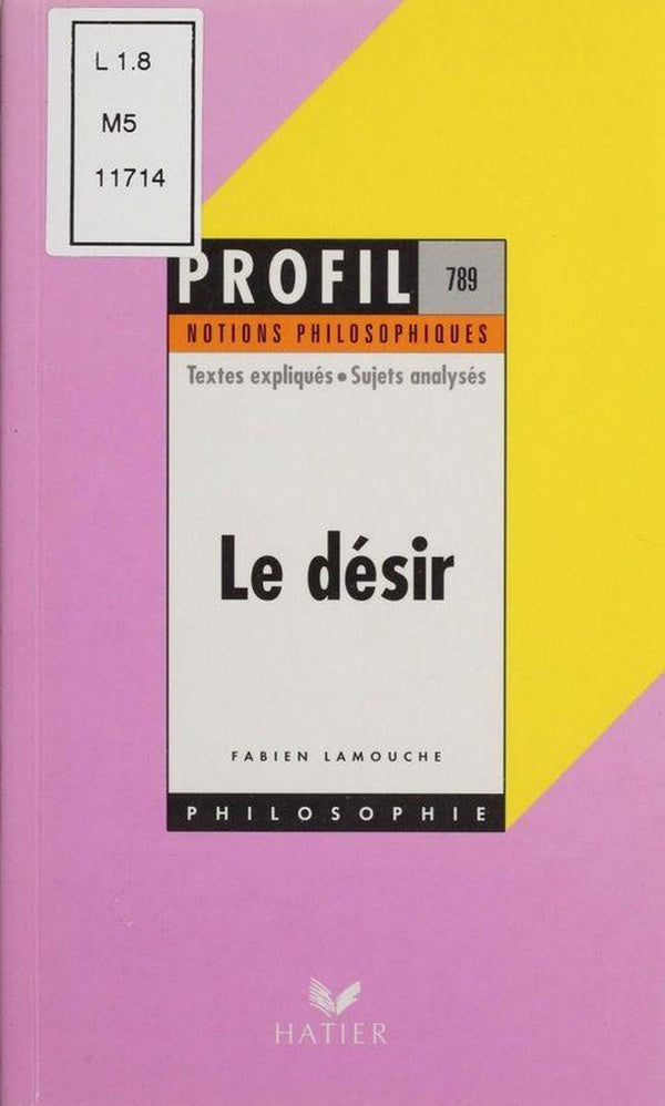 Le désir ; notions philosophiques