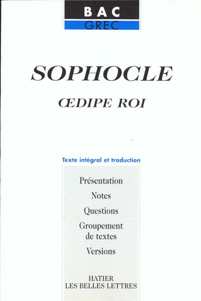 Oedipe roi ; texte en grec et traduction