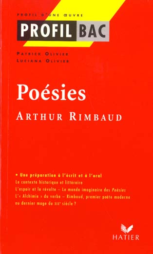 Profil bac ; poesies rimbaud