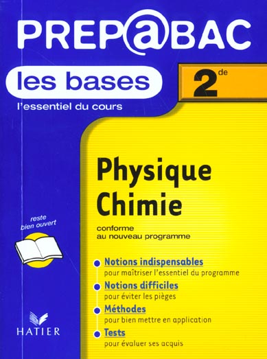 Bases ; physique chimie 2e