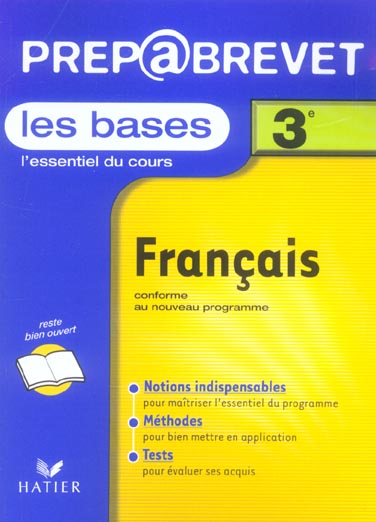 Prepabrevet ; bases de francais 3e