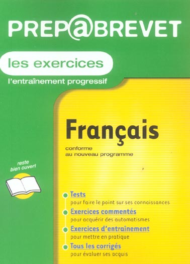 Prepabrevet ; exercices francais 3e