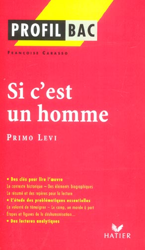 Si c'est un homme de Primo Lévi