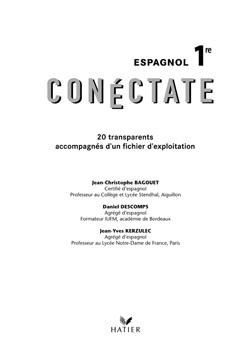 CONECTATE : espagnol ; 1ère ; transparents (édition 2002)