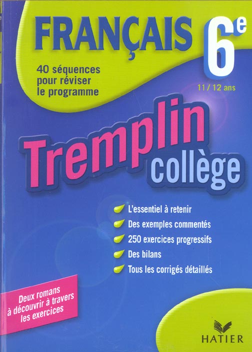 Tremplin college ; francais ; 6e