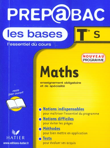 Prepabac les bases ; mathematiques ; terminale s ; enseignement obligatoire et de specialite ; edition 2002