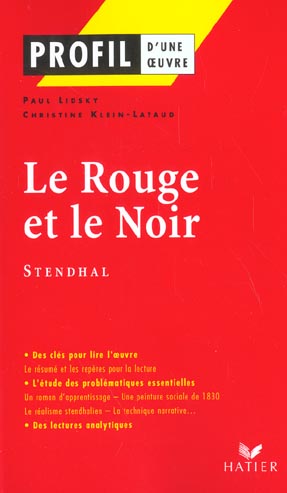 Le rouge et le noir de Stendhal