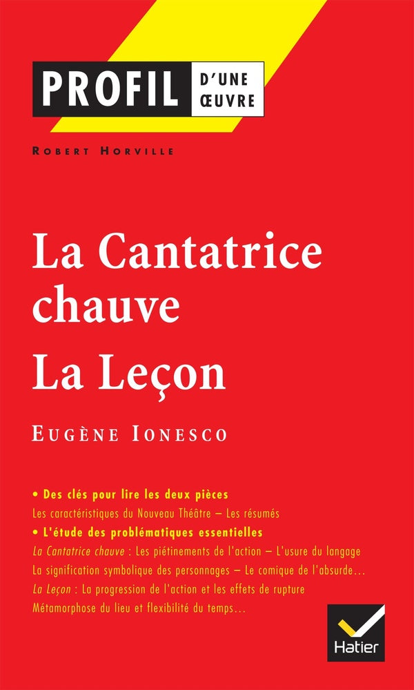 La cantatrice chauve ; la leçon d'Eugène Ionesco