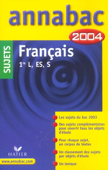 ANNABAC SUJETS Tome 00001 : sujets (édition 2004)