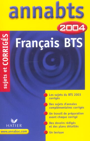 ANNABTS CORRIGES (édition 2004)