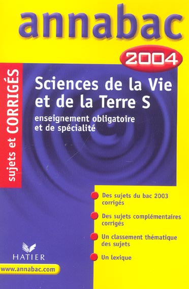 Annabac : sujets corriges (édition 2004)