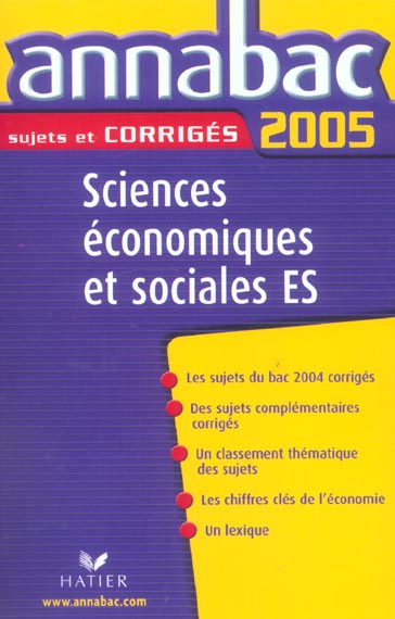 Annabac sujets & corrigés Tome 15 (édition 2005)