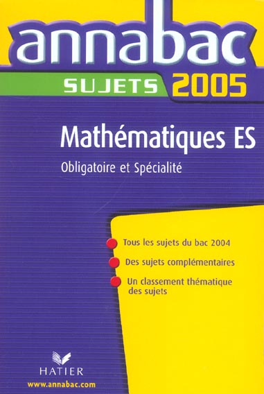 ANNABAC SUJETS (édition 2005)