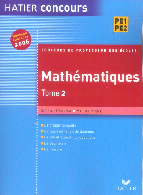 T.2 ; concours de professeur des ecoles (édition 2006)