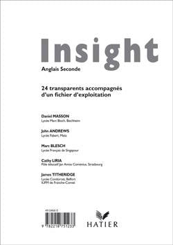 INSIGHT : anglais ; 2nde ; transparents (édition 2005)