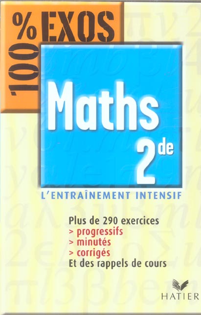 100% EXOS : maths ; 2nde