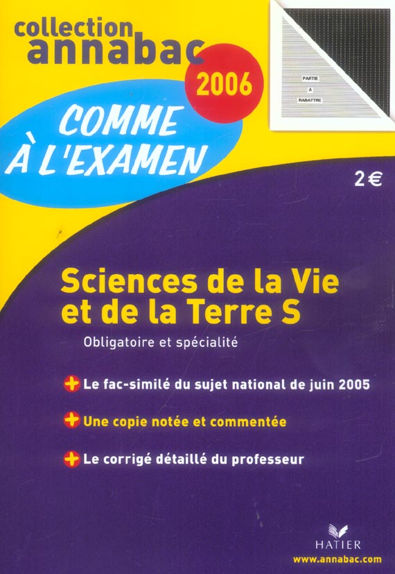 Annabac sujets & corrigés : obligatoire et specialite (édition 2006)