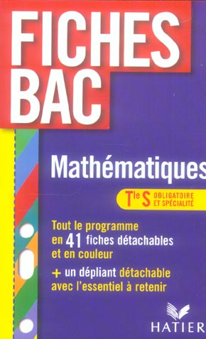 Fiches bac Tome 8 : OBLIGATOIRE ET SPECIALITE