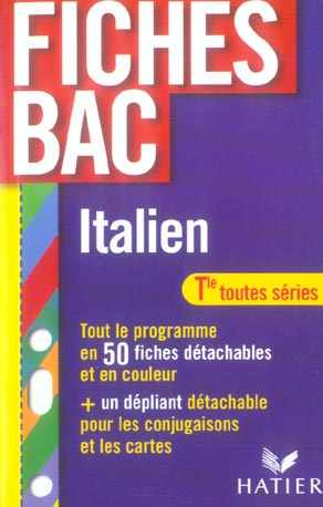 Fiches bac Tome 12 : italien ; terminales toutes séries