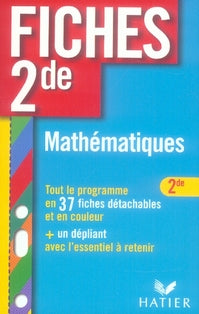 Fiches bac Tome 18 : fiches 2nde, mathématiques