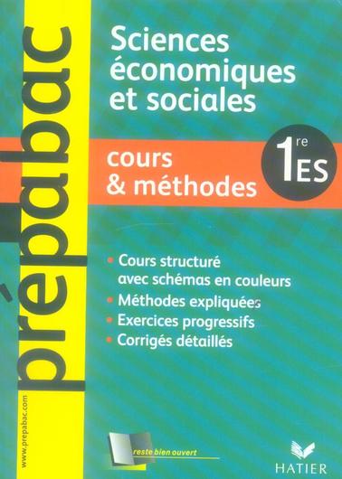 Sciences économiques et sociales ; 1ère es ; (édition 2006