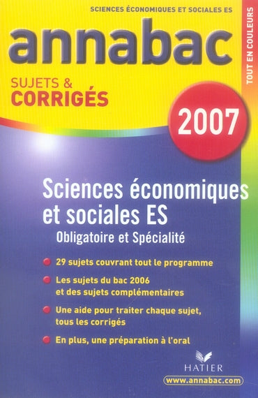 Annabac : obligatoire et specialite (edition 2007)