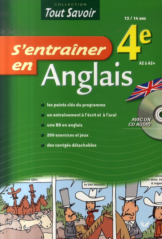 Tout savoir : s'entraîner en anglais ; 4ème ; cahier d'activités + cd