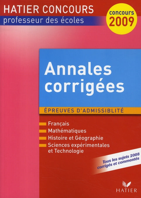 Annales corrigés CRPE (éditon 2009)