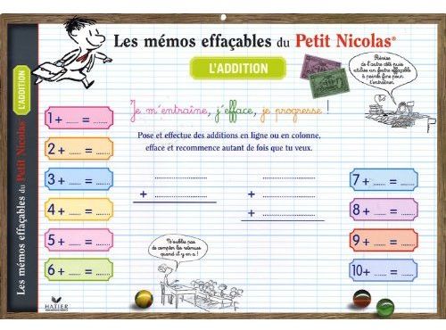 Le Petit Nicolas ; sous-main table d'addition