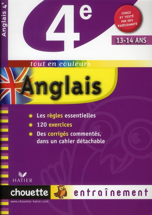Chouette entraînement : anglais ; 4ème ; niveau A2/B1