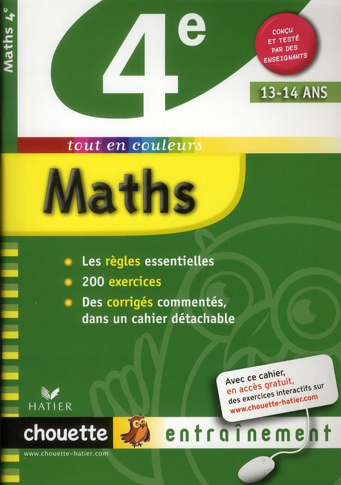 Chouette entraînement : maths ; 4ème (édition 2010)