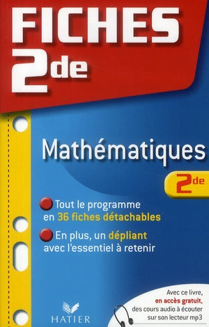 PREPABAC EXAMENS Tome 22 : fiches bac mathématiques ; 2nde