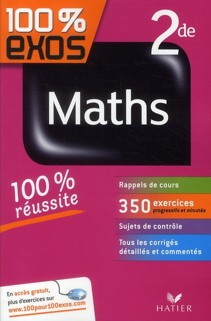 100% EXOS : maths ; 2nde