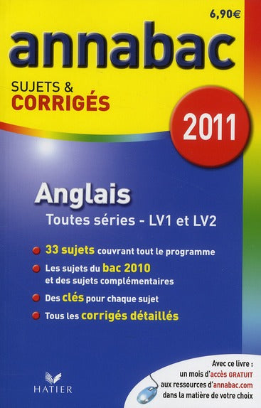 Annabac sujets & corrigés : anglais ; terminale L, ES, S