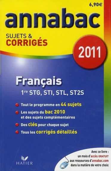 Annabac sujets & corrigés Tome 2 : français ; 1ère technologique