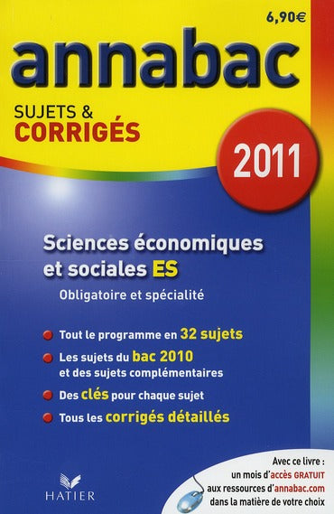 Annabac sujets & corrigés Tome 9 : siences économiques ; terminale ES