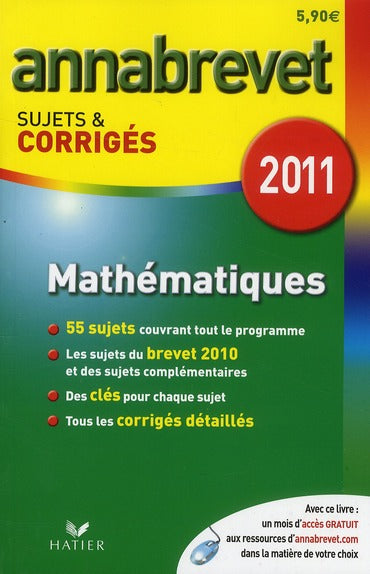 Annabrevet Tome 11 ; mathématiques ; corrigés