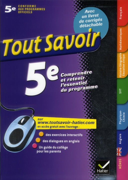 Tout savoir : en 5ème