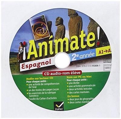 ANIMATE : 2e année ; A1/A2 ; cd-audio rom de l'élève (remplacement)