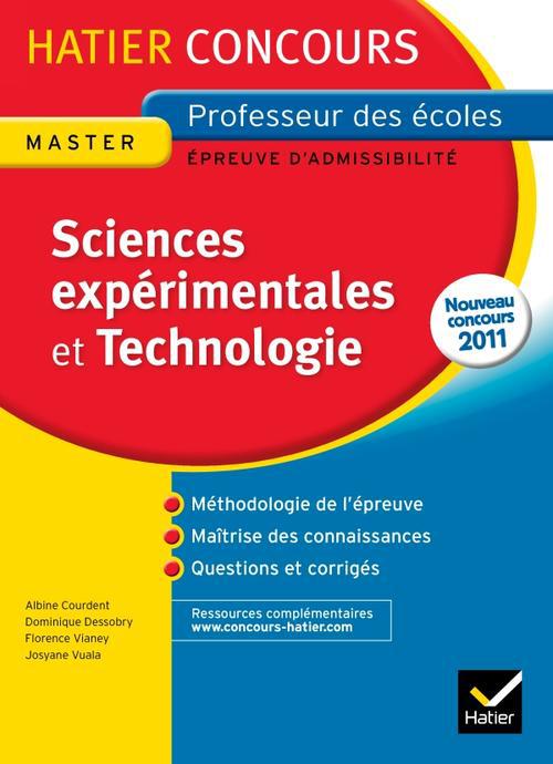 Sciences expérimentales et technologie ; épreuve écrite d'admissibilité ; master professeur des écoles ; concours 2013