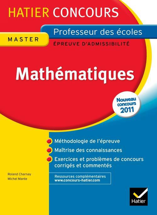 Mathématiques ; épreuve écrite d'admissibilité ; master professeur des écoles ; concours 2013
