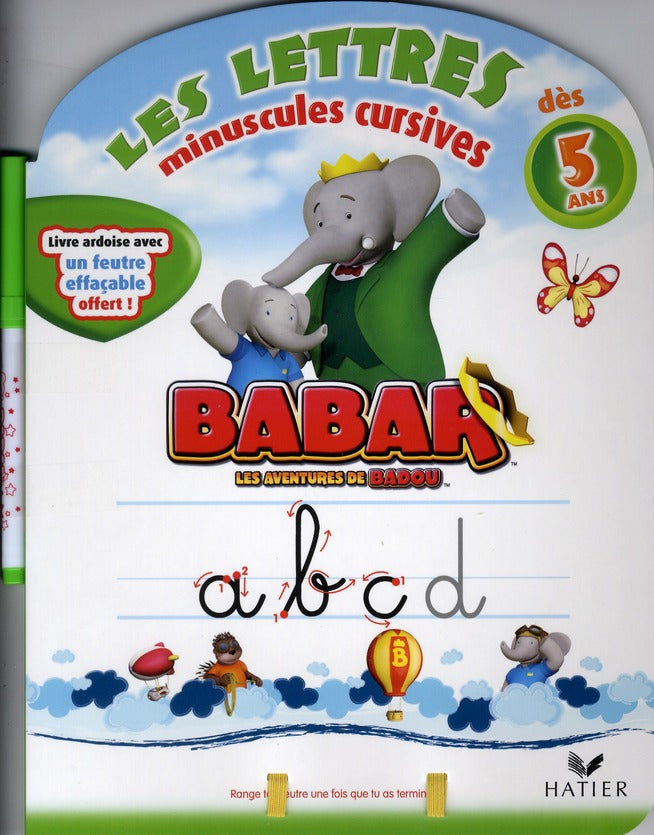 Babar livre ardoise ; minuscules ; 5 ans