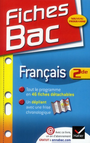 Fiches bac Tome 20 : français ; 2nde