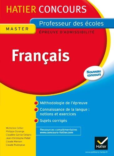 Français ; épreuve écrite d'admissibilité ; master professeur des écoles ; concours 2013