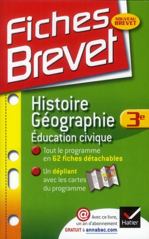 Fiches brevet : histoire-géographie ; 3ème